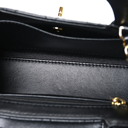 Chanel Lambskin Fringe Nano Kelly Shopper Black 5 of 10