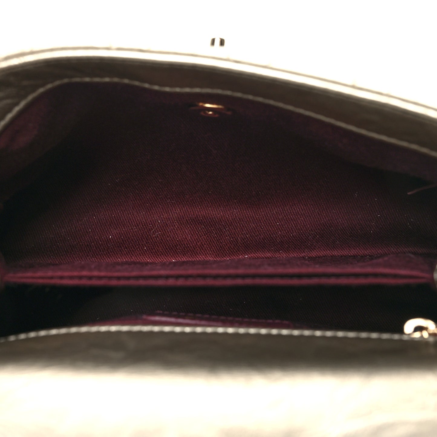 Metallic Aged Calfskin Quilted Mini Coco Handle Flap Gold