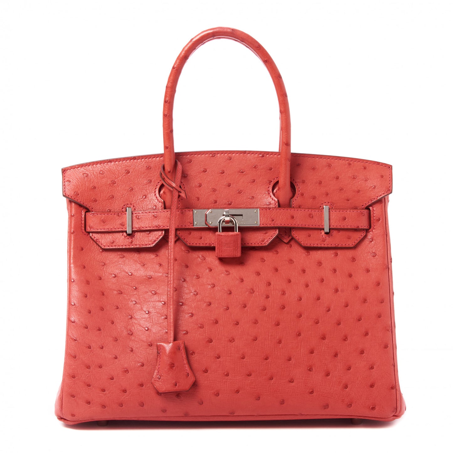 Ostrich Birkin 30 Bougainvillea