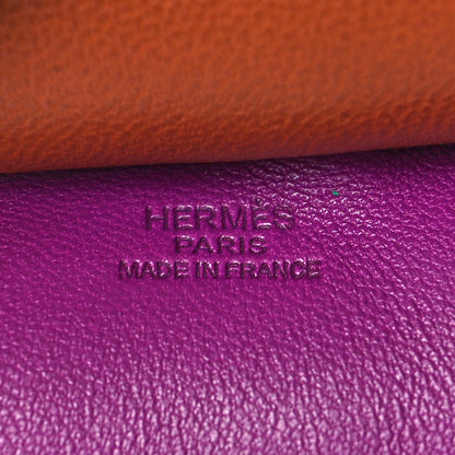 Hermes Milo Lambskin Grigri Rodeo Horse Bag Charm GM Anemone Bleu Izmir Fauve 3 of 3
