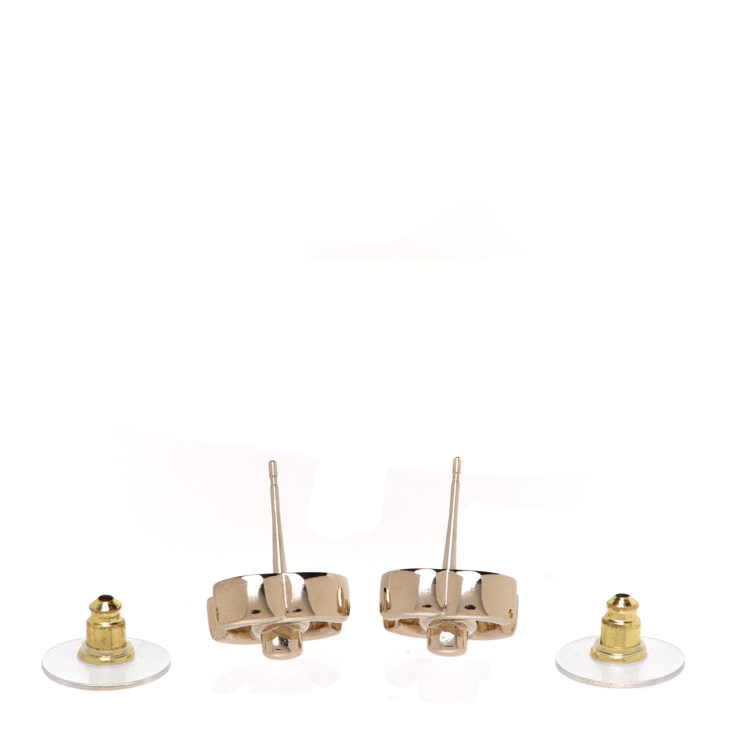 Metal CC Turnlock Earrings Gold