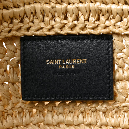 Saint Laurent Raffia Rive Gauche Tote Natural 6 of 10