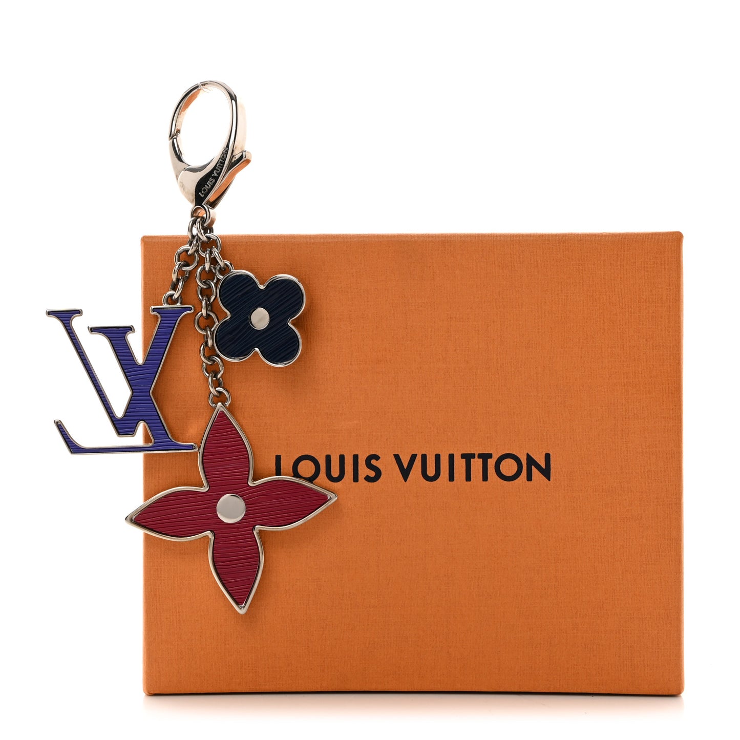 Fleur D'Epi Bag Charm Figue Fuchsia Indigo