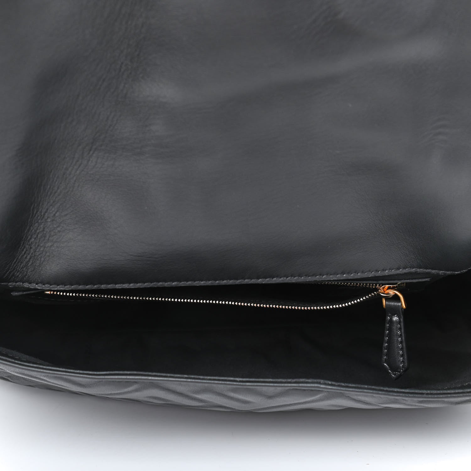 Fendi Nappa FF 1974 Embossed Large Baguette Black 4 of 4