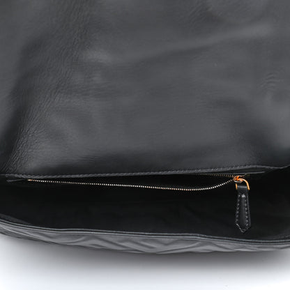 Fendi Nappa FF 1974 Embossed Large Baguette Black 4 of 4