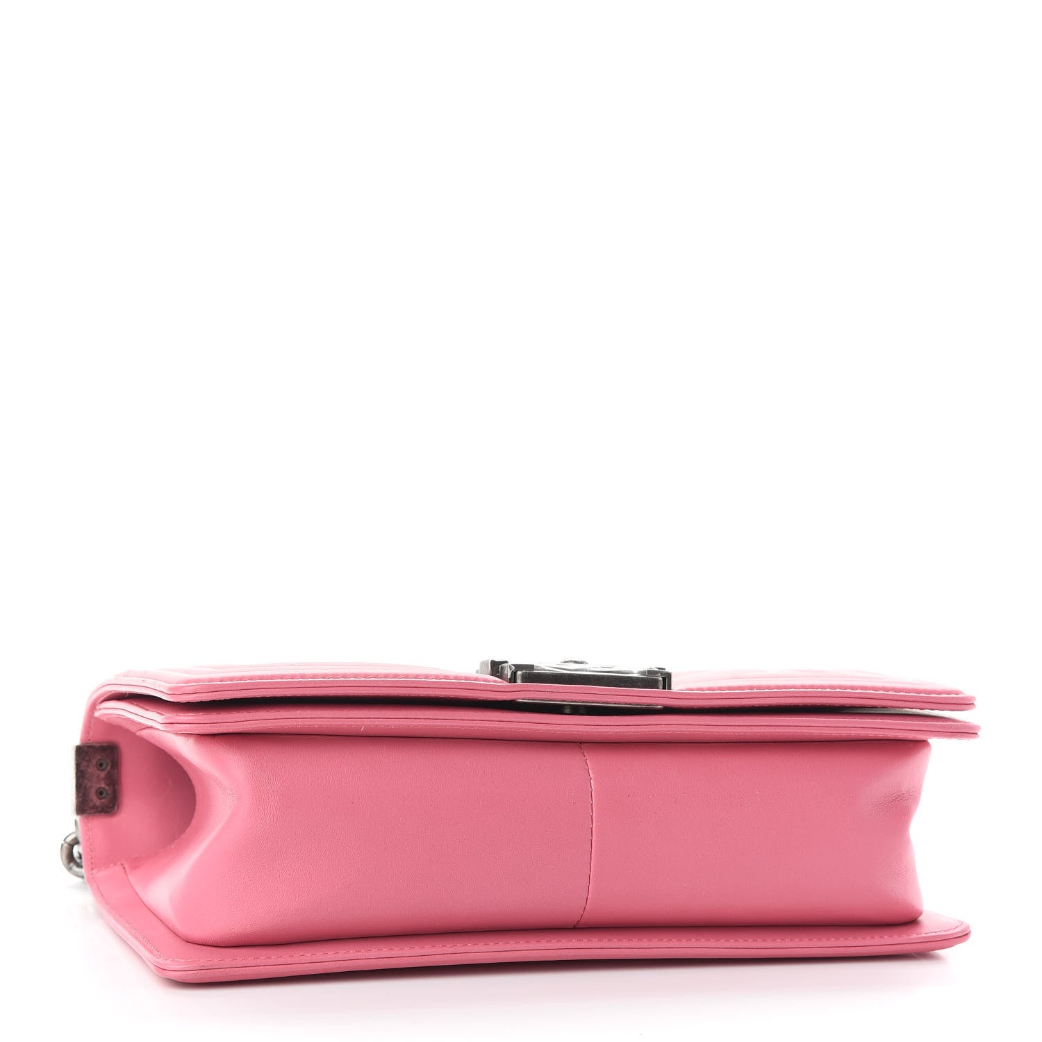 Chanel Calfskin Chevron Quilted Medium Boy Flap Pink 4 of 9
