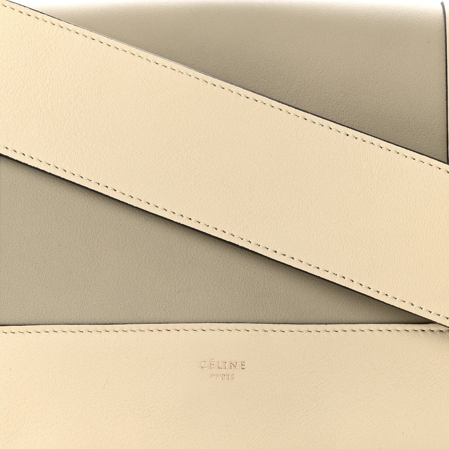 Shiny Smooth Calfskin Medium Frame Shoulder Bag Chalk Mastic