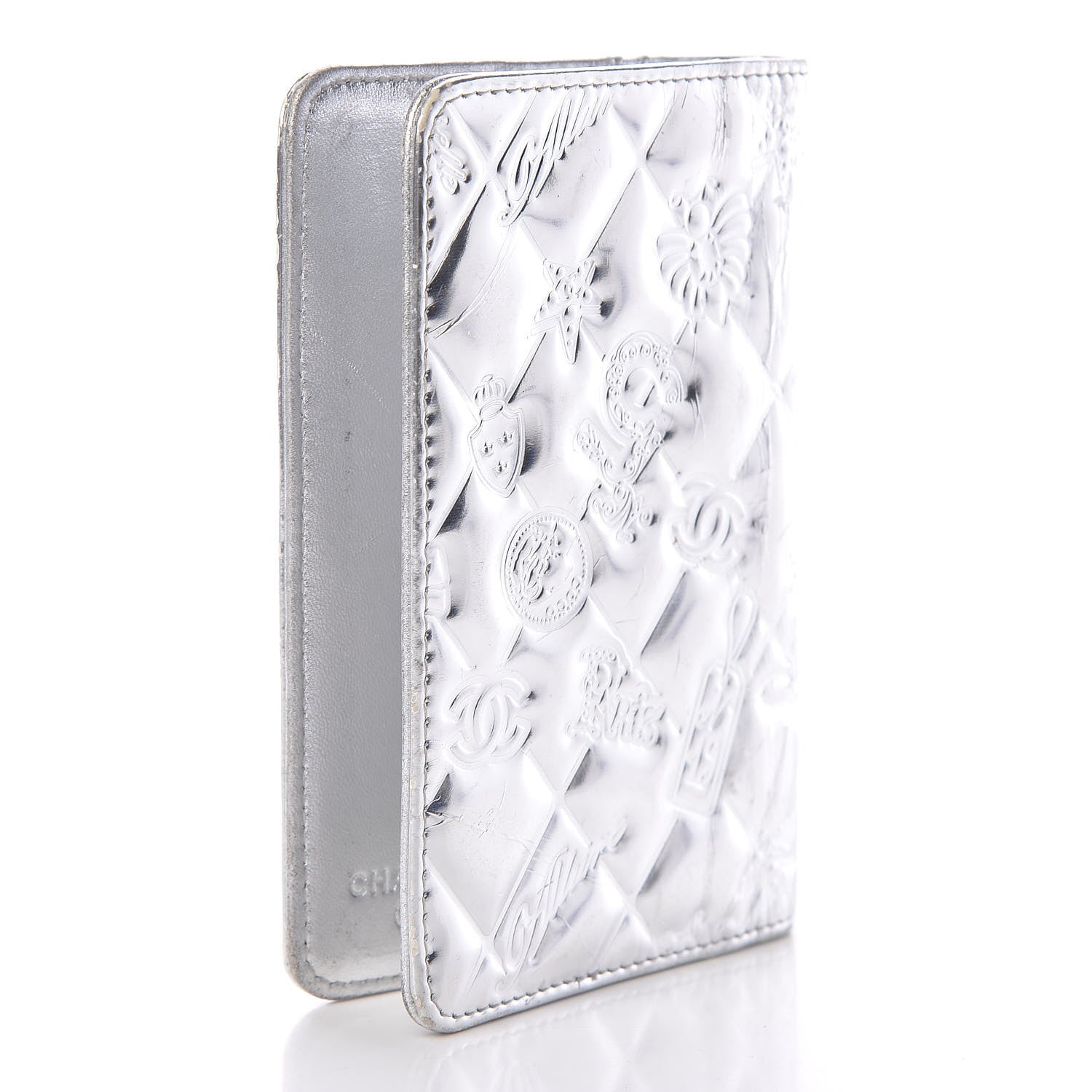 Chanel Metallic Patent Lucky Symbols Agenda Cover Silver 3 of 21