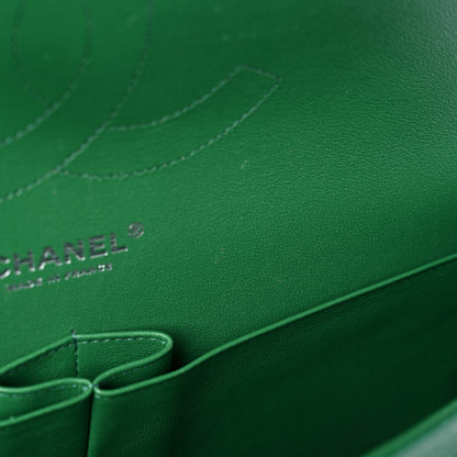 Chanel Caviar Quilted Jumbo Double Flap Green 13 of 16