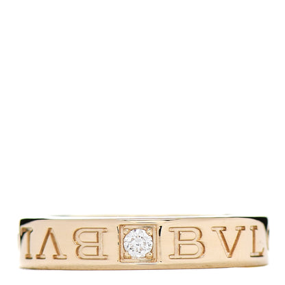 Bulgari 18K Yellow Gold Diamond B.Zero1 Essential Band Ring 48 4.5 1 of 4