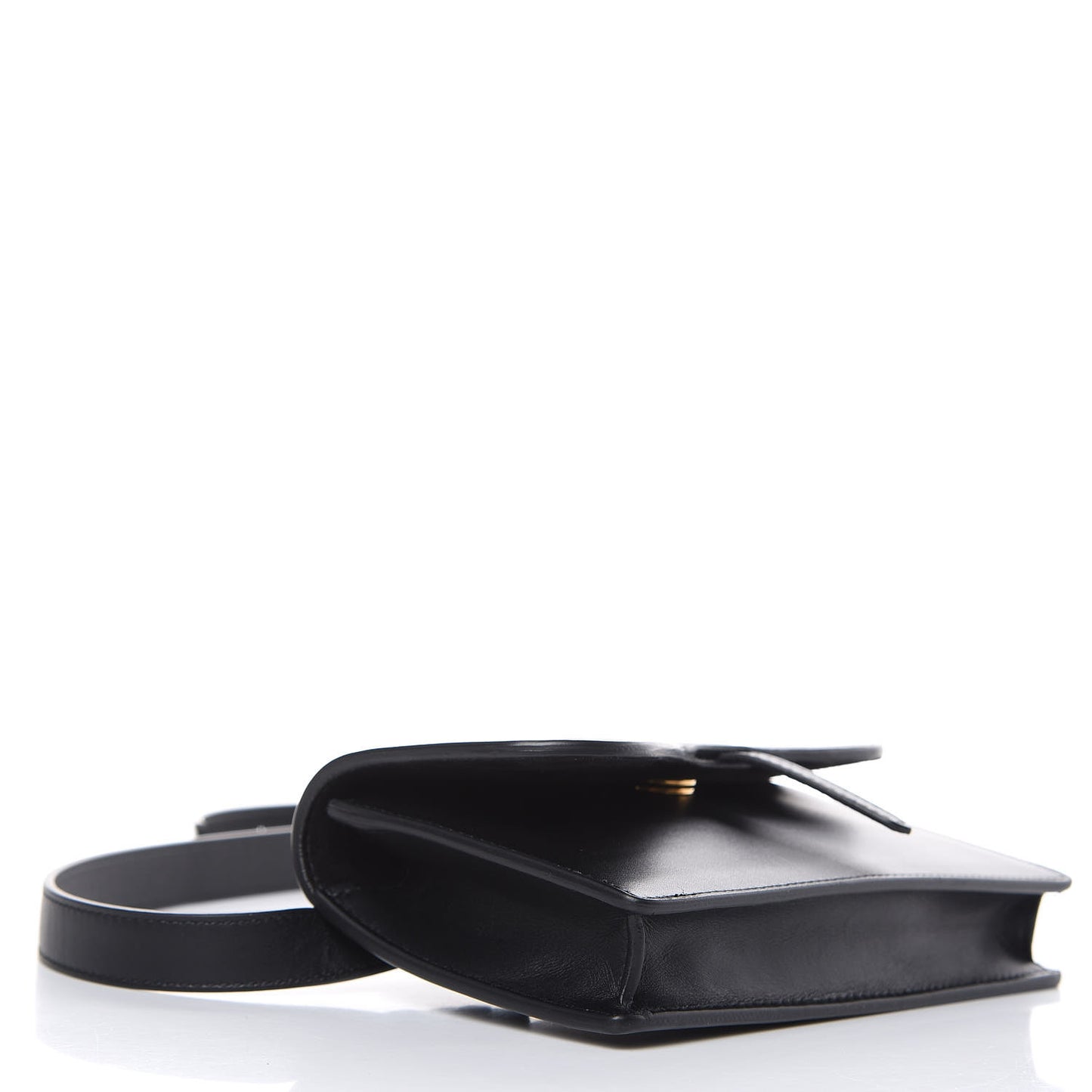 Calfskin Saddle Belt Bag Black