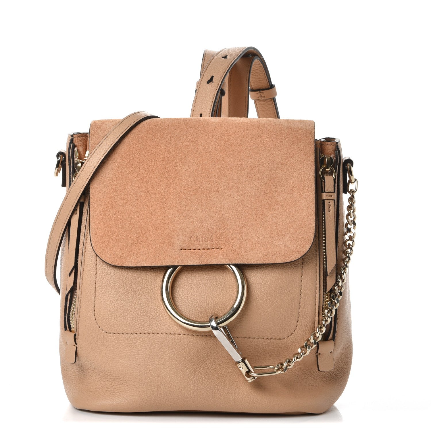 Chloe Suede Calfskin Medium Faye Backpack Blushy Pink 1 of 7