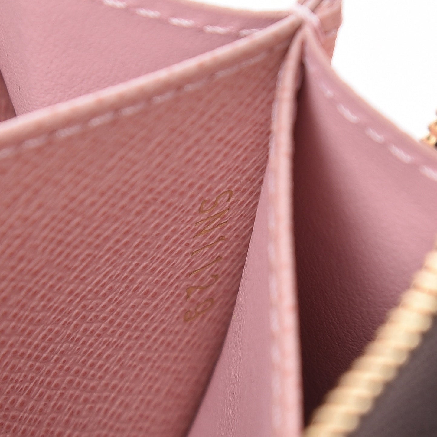 Damier Ebene Zippy Coin Purse Rose Ballerine