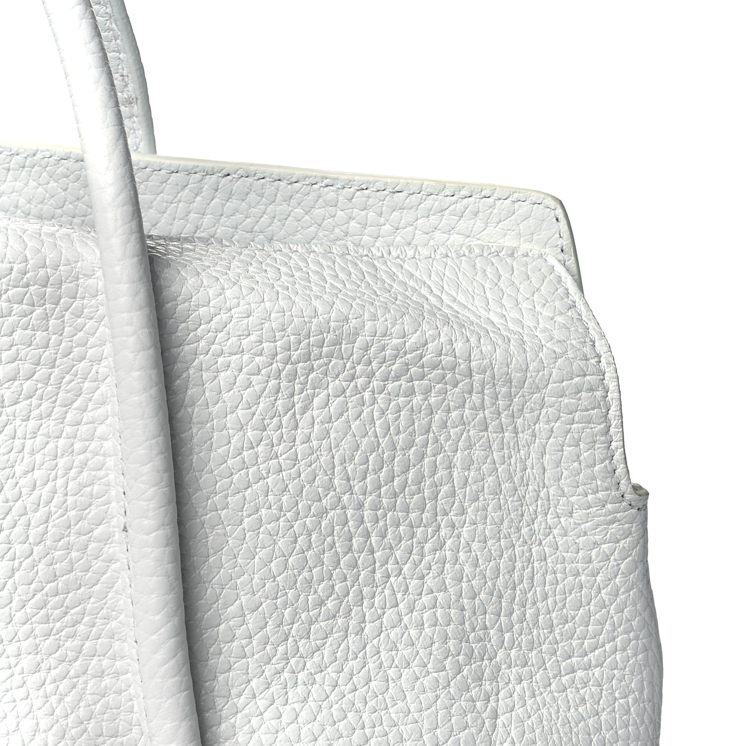 Burberry London Grainy Calfskin Medium Baynard Tote White 13 of 14