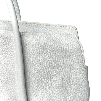 Burberry London Grainy Calfskin Medium Baynard Tote White 13 of 14
