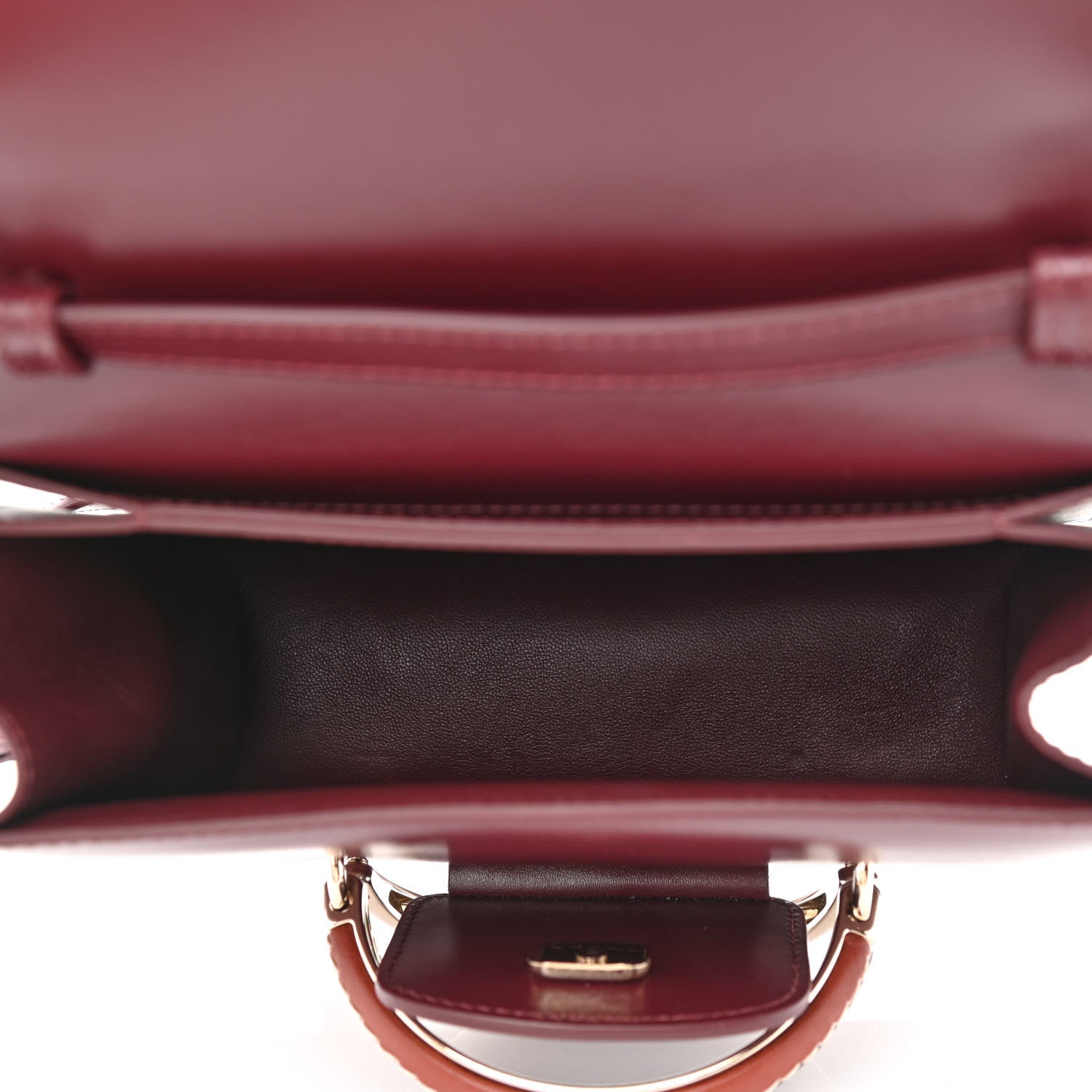 Chloe Calfskin Kattie Shoulder Bag Burgundy 5 of 9