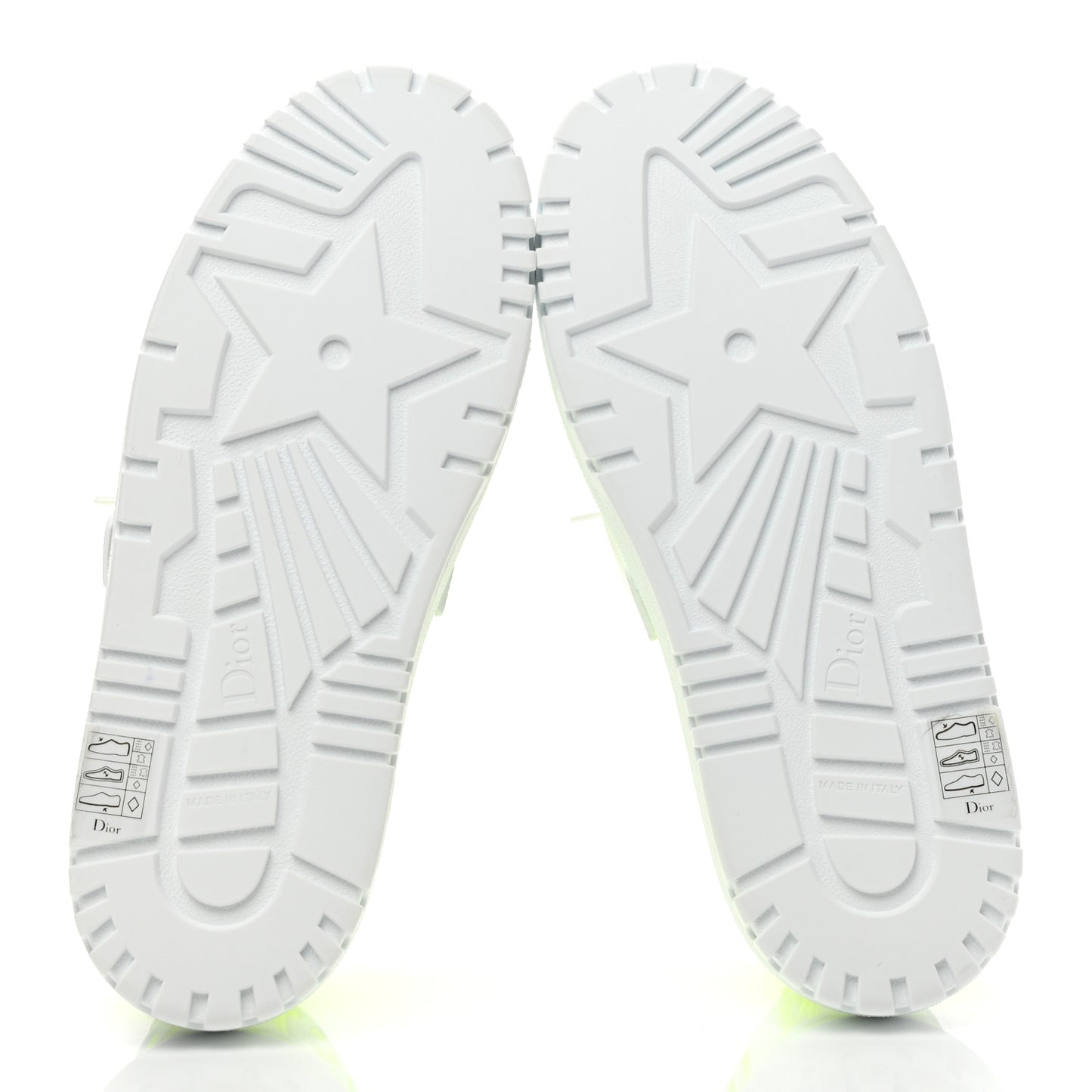 Reflective Fabric Shaded Dior-ID Platform Sneakers 37.5 Yellow Fluo
