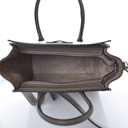 Celine Drummed Calfskin Nano Luggage Souris 5 of 7