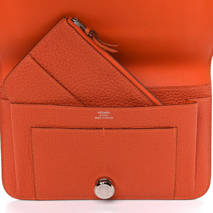 Hermes Togo Dogon Duo Wallet Orange 6 of 7
