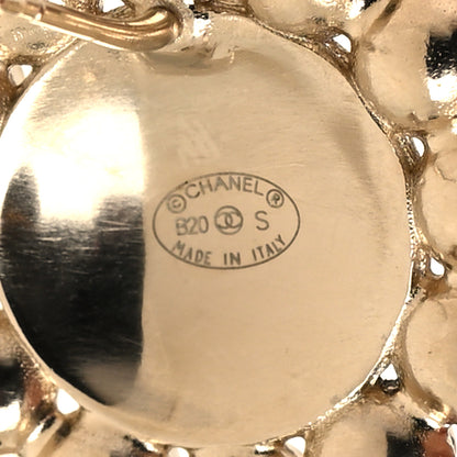 Chanel Pearl CC Drop Earrings Light Gold 4 of 4