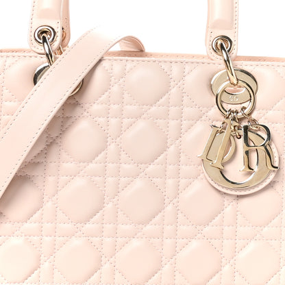 Christian Dior Lambskin Cannage Medium Lady Dior Light Pink 8 of 10
