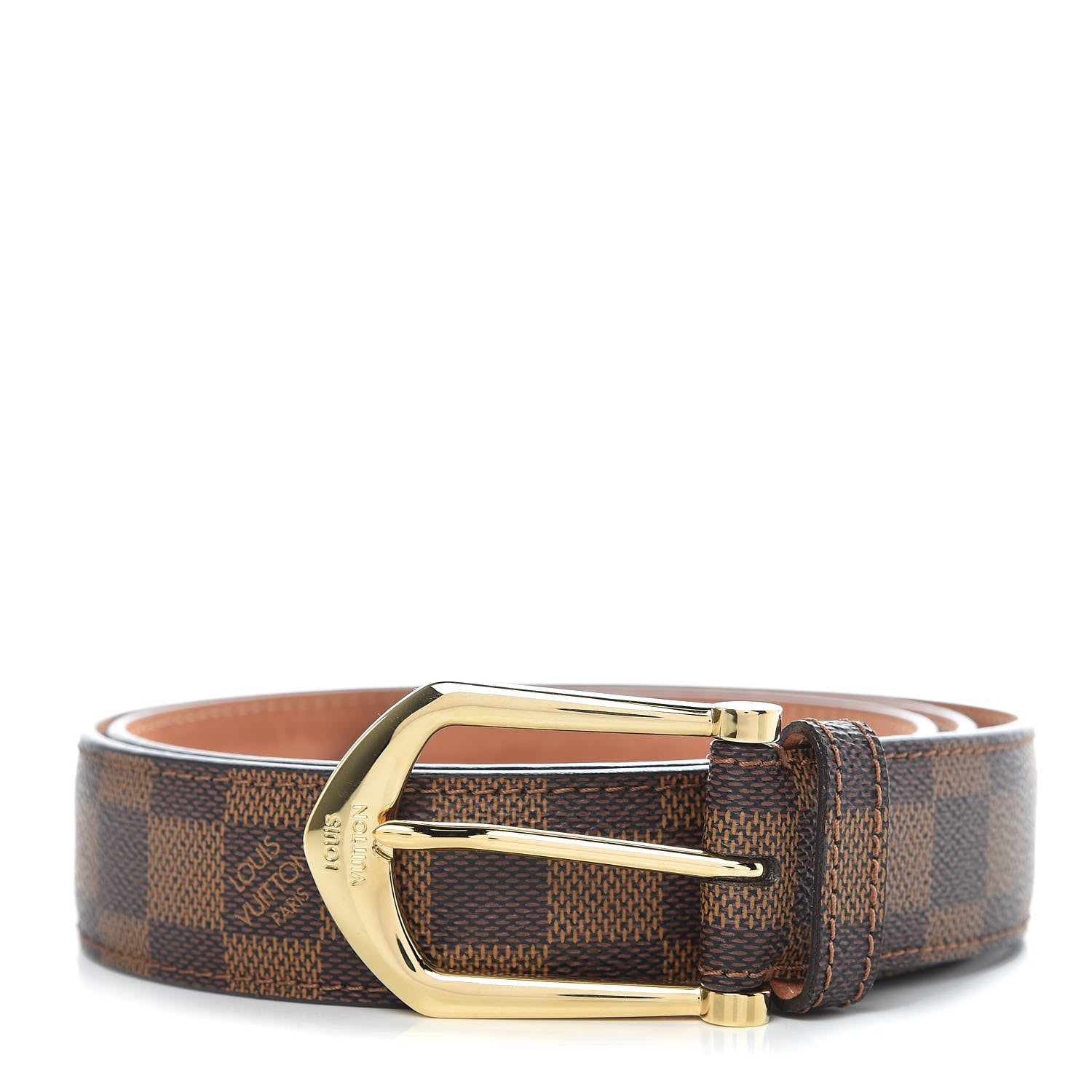 Louis Vuitton Damier Ebene Riveted Belt 100 40 1 of 7