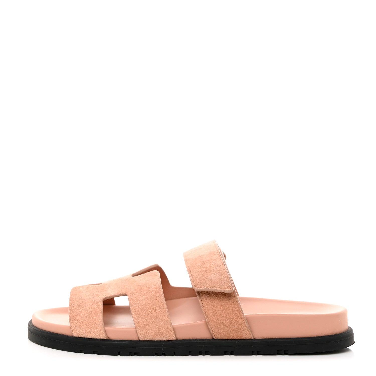 Hermes Suede Goatskin Womens Chypre Sandals 39.5 Nude 1 of 12