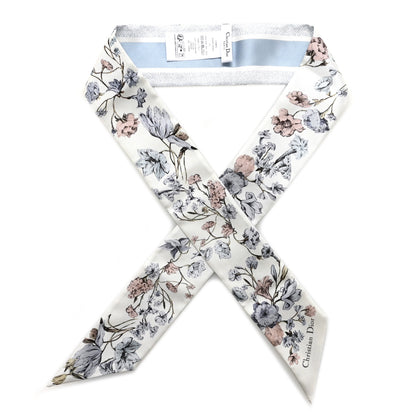 Christian Dior Silk Twill D-Millefiori Mitzah Scarf Blue Multicolor 1 of 4