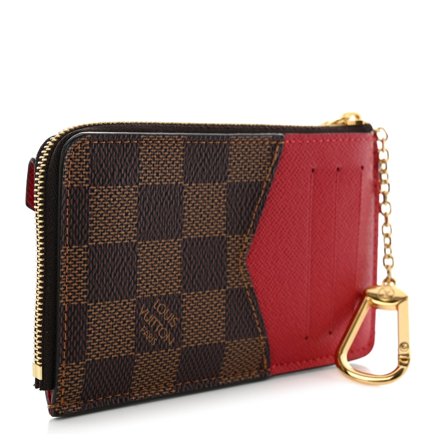 Louis Vuitton Damier Ebene Recto Verso Card Holder Red 3 of 10