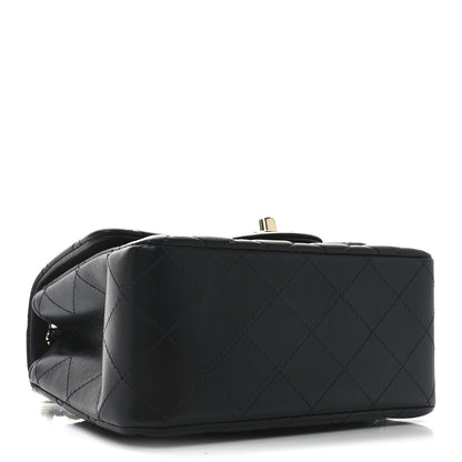 Chanel Lambskin Quilted Mini Square Flap Black 4 of 11