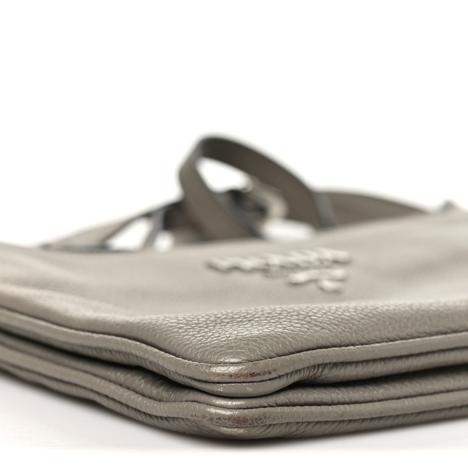 Prada Vitello Phenix Double Zip Crossbody Bag Argilla 1909299