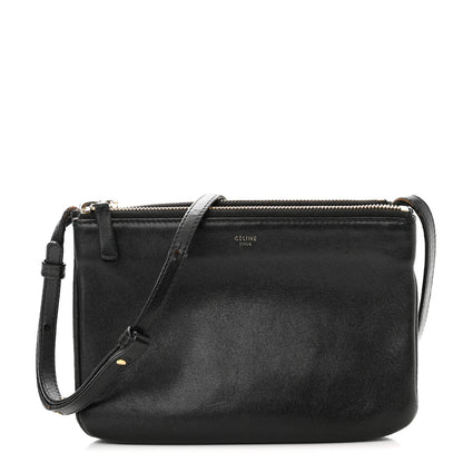 Celine Lambskin Small Trio Crossbody Bag Black 1 of 14