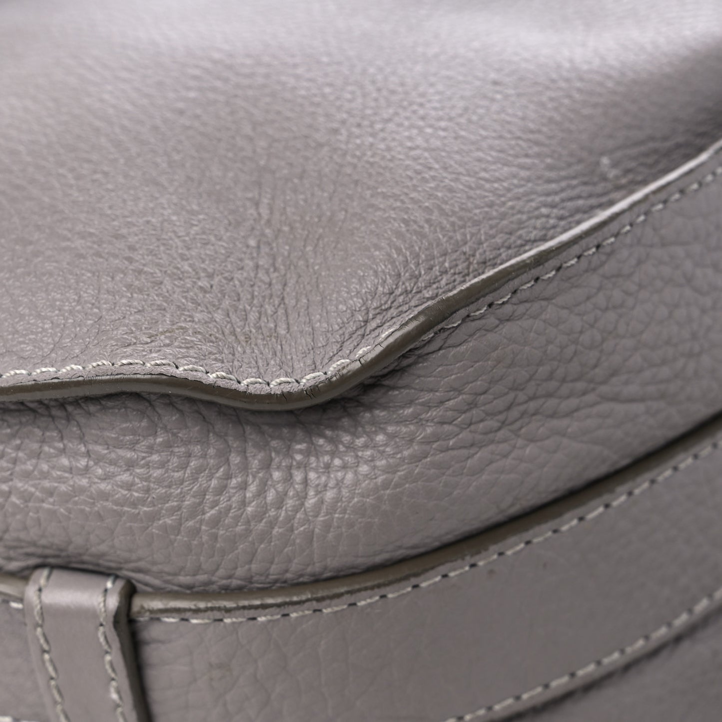 Calfskin Medium Marcie Round Crossbody Bag Cashmere Grey