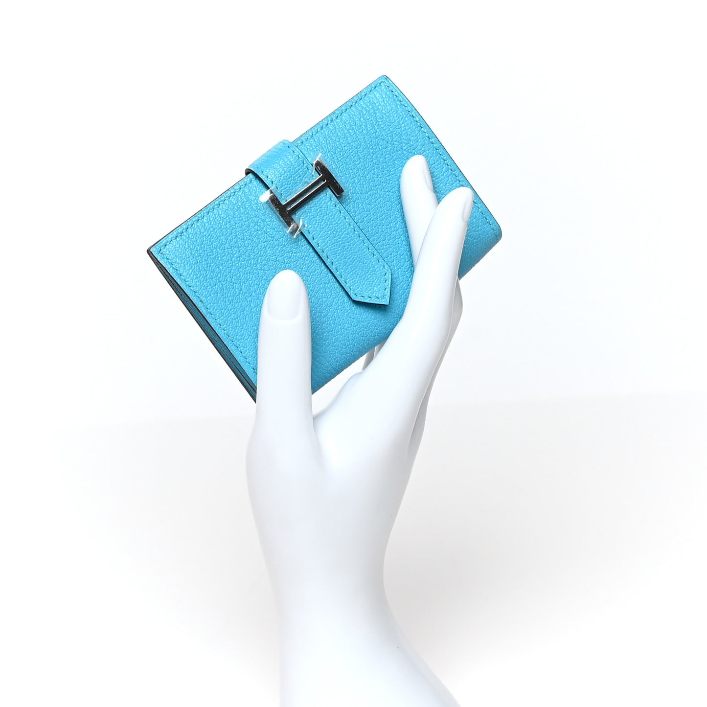 Chevre Mysore Mini Bearn Wallet Bleu Azteque
