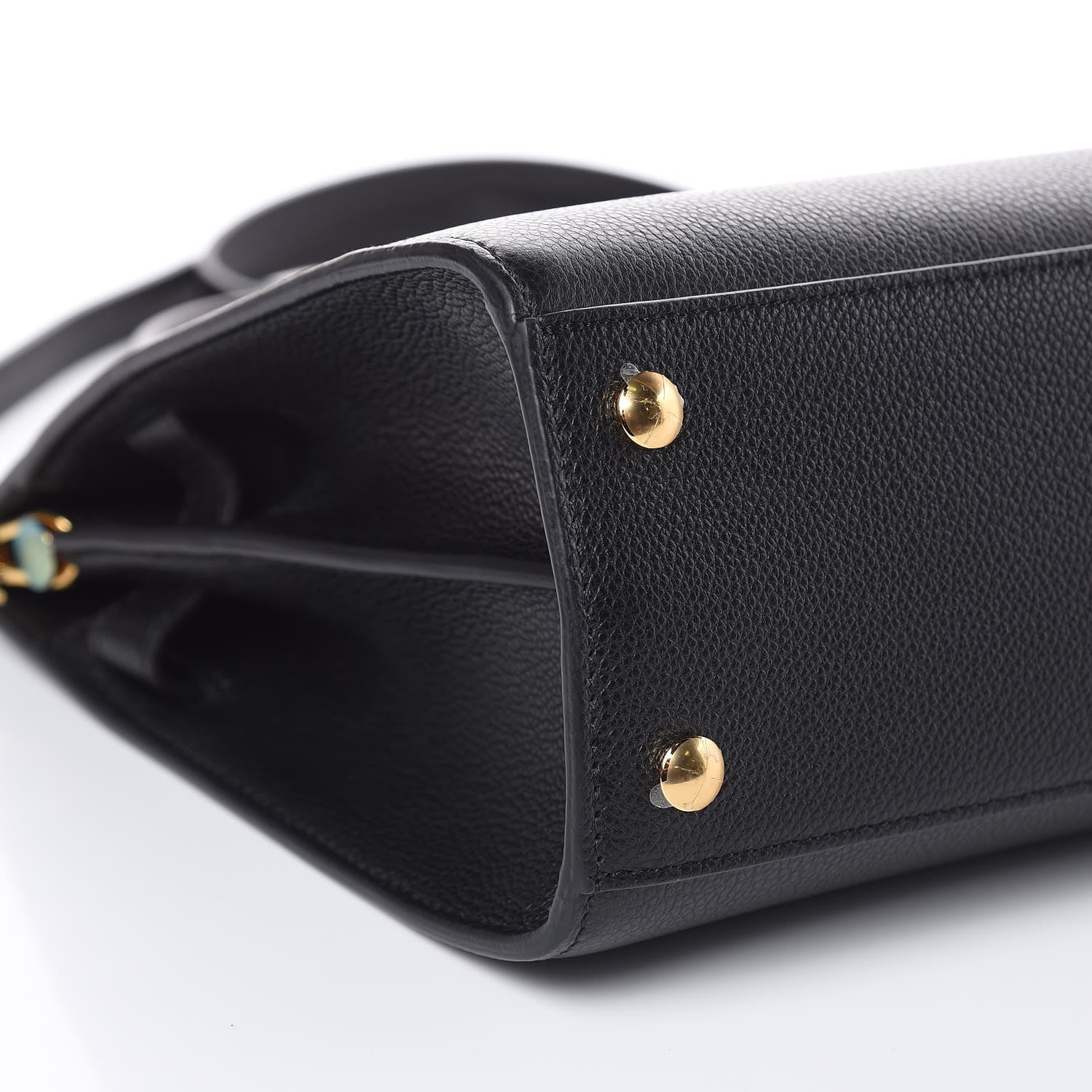 Burberry Grainy Calfskin Small Title Bag Black 8 of 9