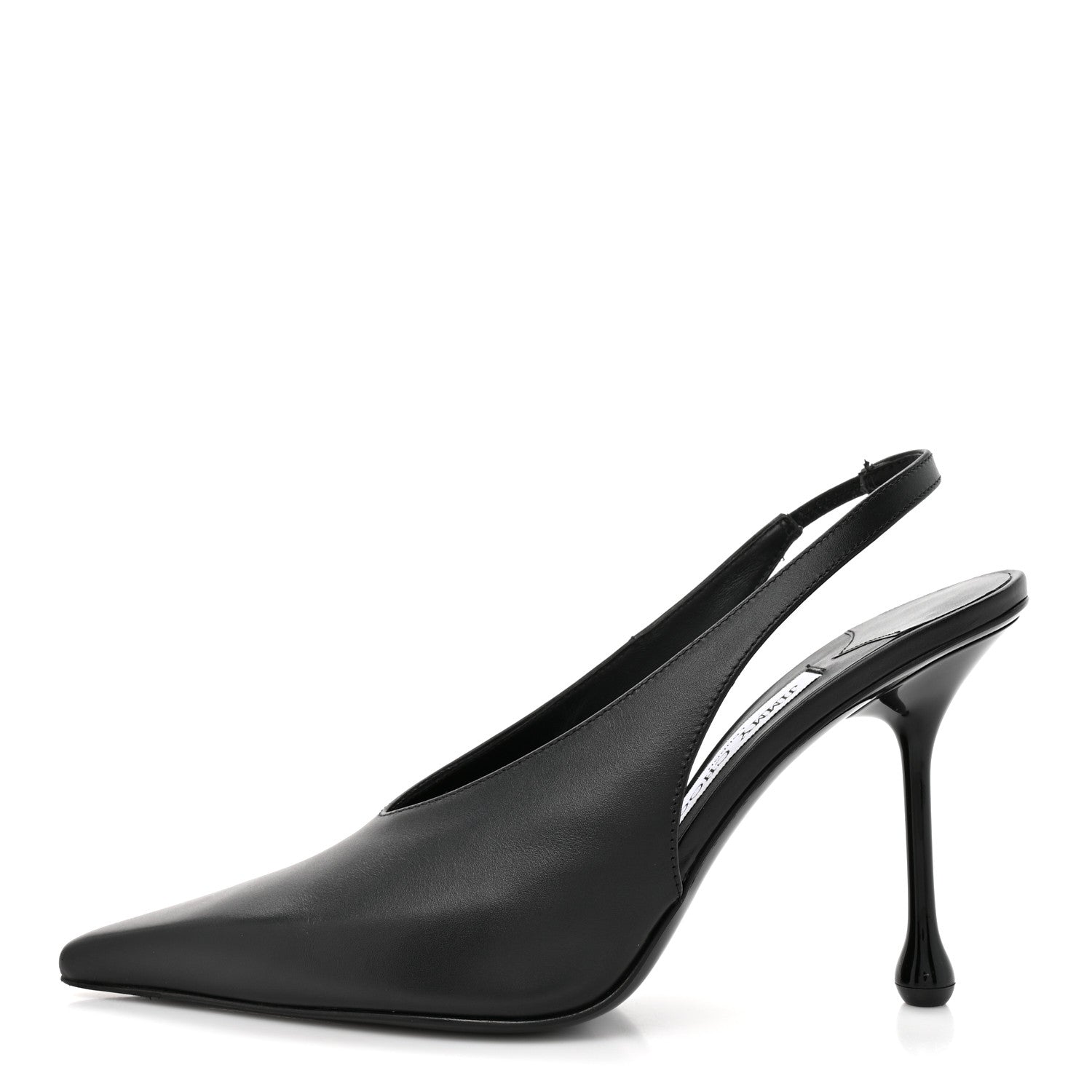 Jimmy Choo Calfskin Isa 95 Slingback Pumps 38.5 Black 1 of 9