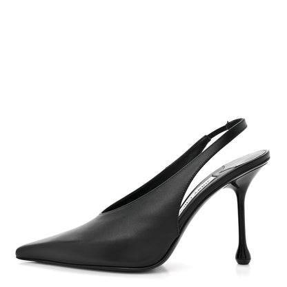 Jimmy Choo Calfskin Isa 95 Slingback Pumps 38.5 Black 1 of 9