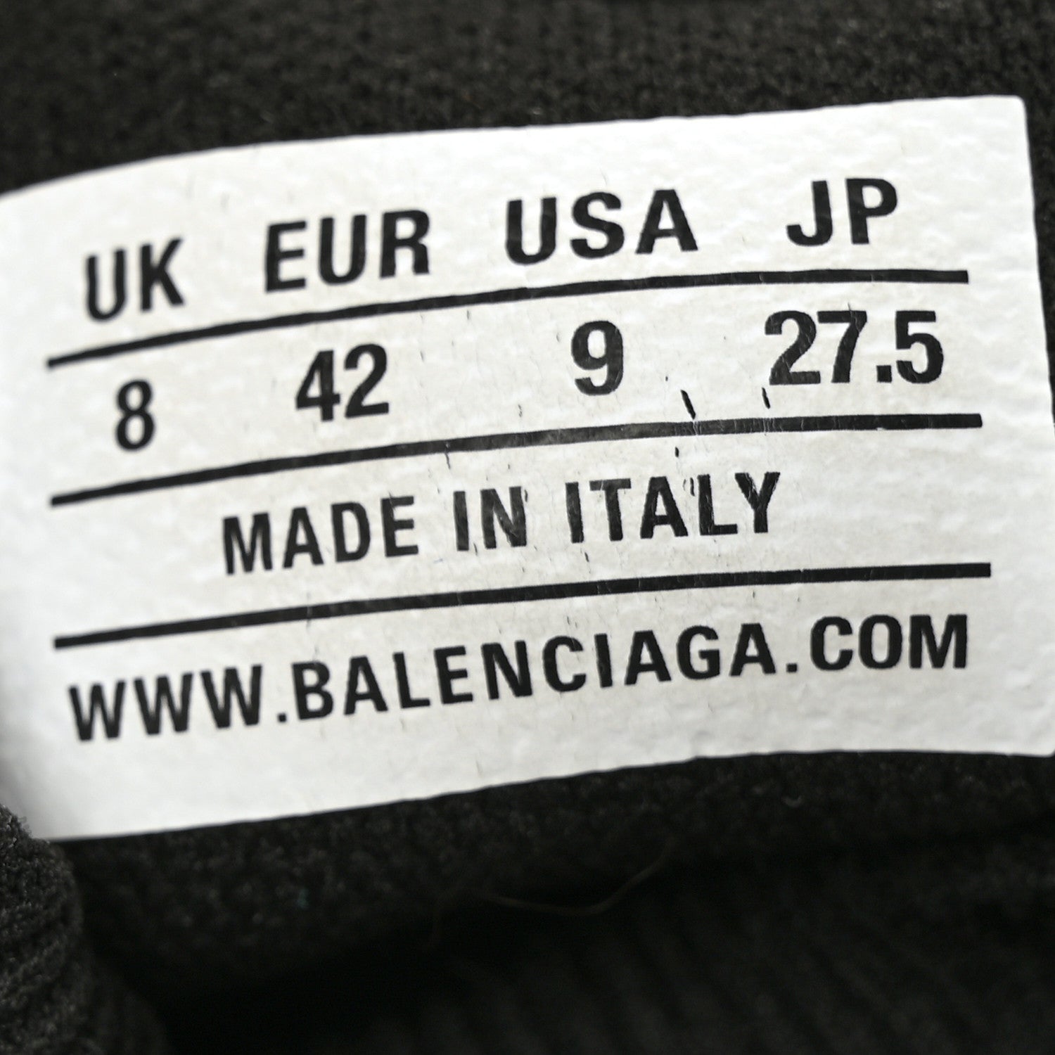 Balenciaga Neoprene Knit Mens Speed Clear Sole Sneakers 9 Black White 7 of 7