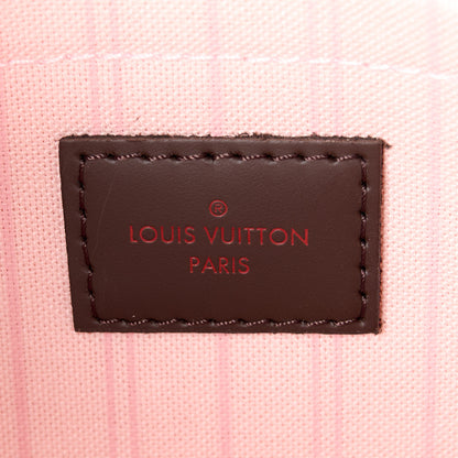 Louis Vuitton Damier Ebene Neverfull MM GM Pochette Rose Ballerine 6 of 14