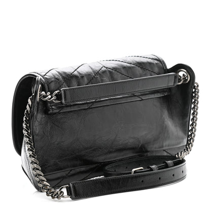 Saint Laurent Crinkled Calfskin Matelasse Monogram Niki Body Bag Black 3 of 10