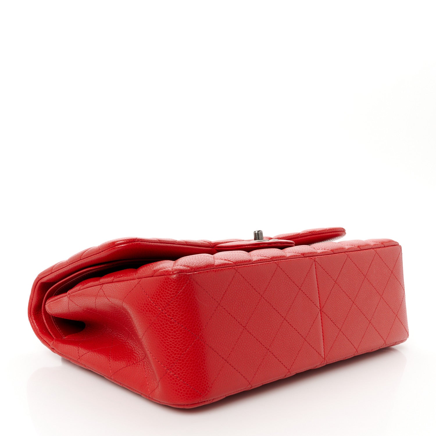 Chanel Caviar Quilted Jumbo Double Flap Red 4 of 11