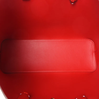 Christian Louboutin Calfskin Spikes Loubintheksy Embossed Small East West Cabata Tote White 6 of 10
