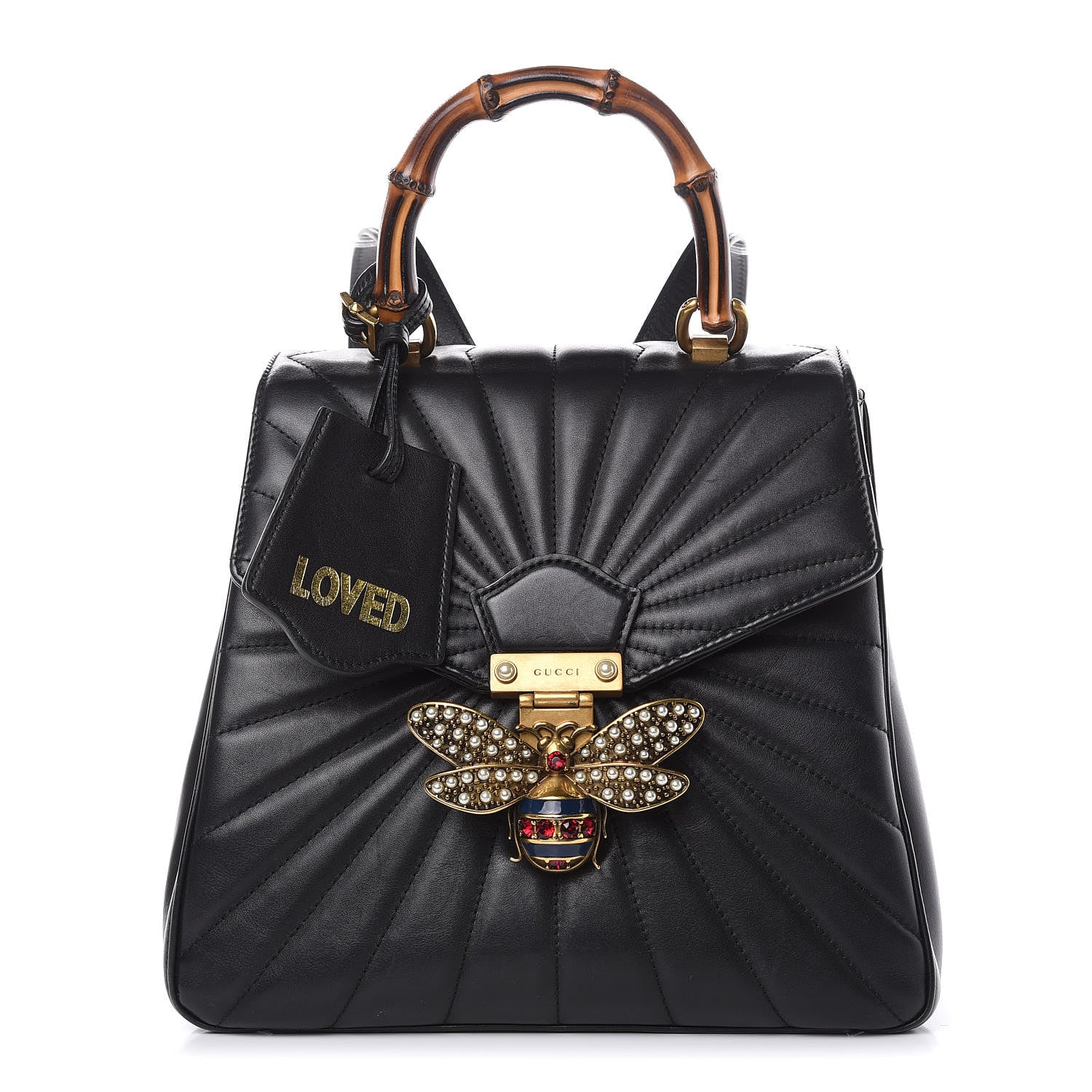 Gucci Calfskin Bamboo Trapuntata Queen Margaret Backpack Black 1 of 17
