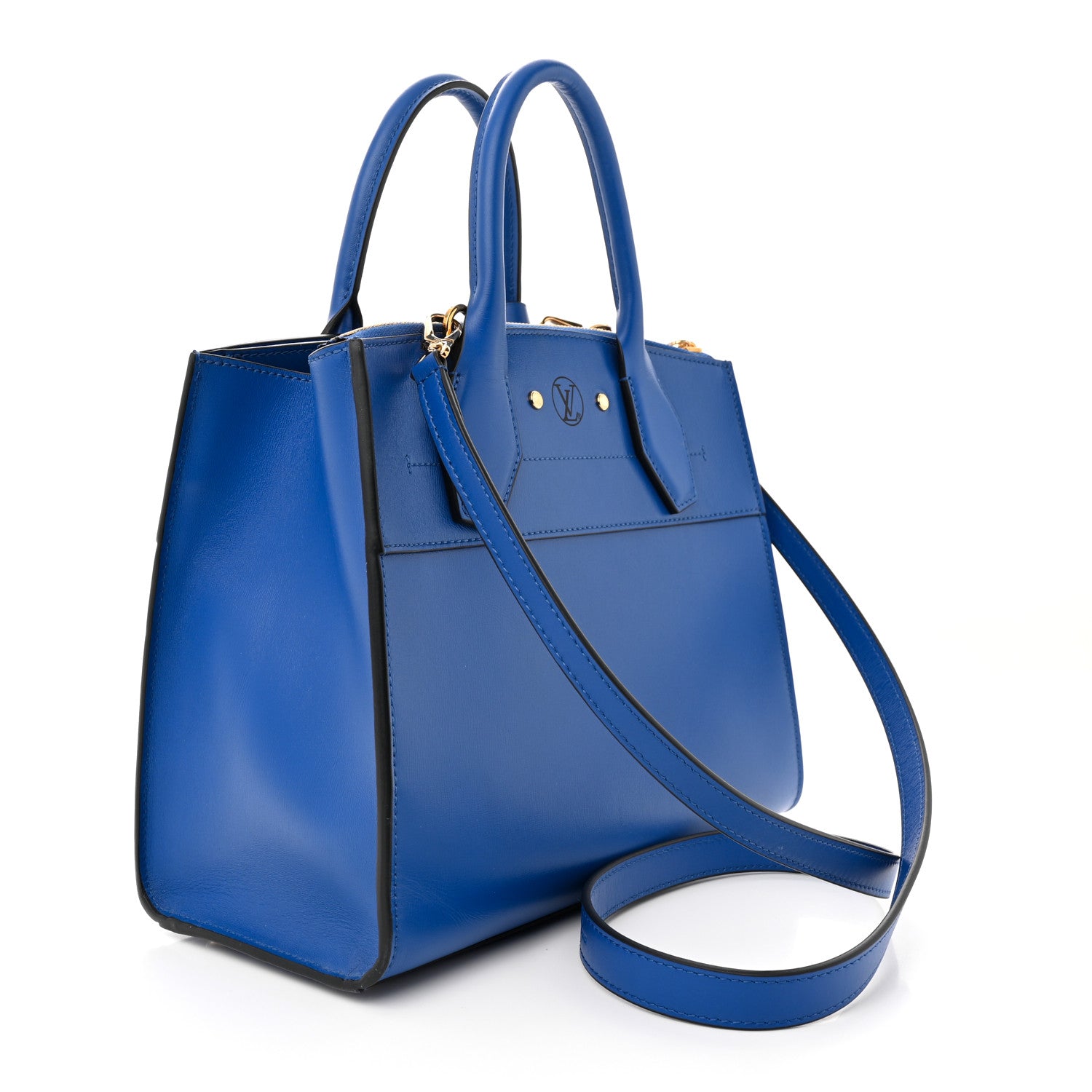 Louis Vuitton Calfskin City Steamer PM Blue 3 of 10