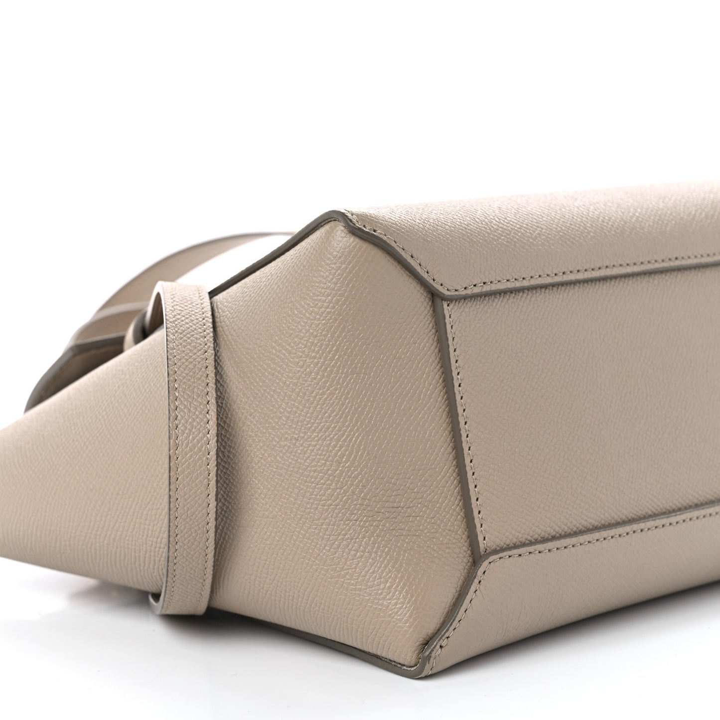Grained Calfskin Micro Belt Bag Light Taupe