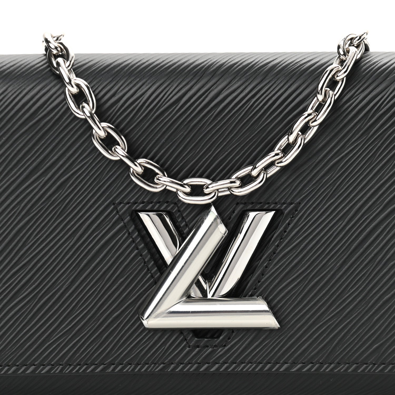 Louis Vuitton Epi Twist Chain Wallet Black 7 of 10
