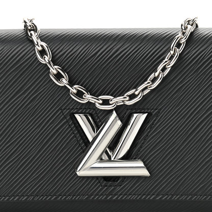 Louis Vuitton Epi Twist Chain Wallet Black 7 of 10