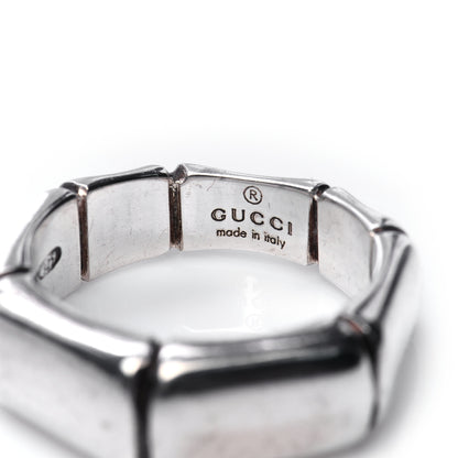 Gucci Sterling Silver Bamboo Band Ring 49 4.75 6 of 6