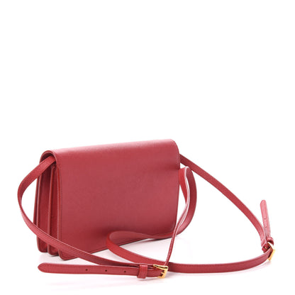 Prada Saffiano Fiocco Bow Flap Wallet Fuoco 3 of 13