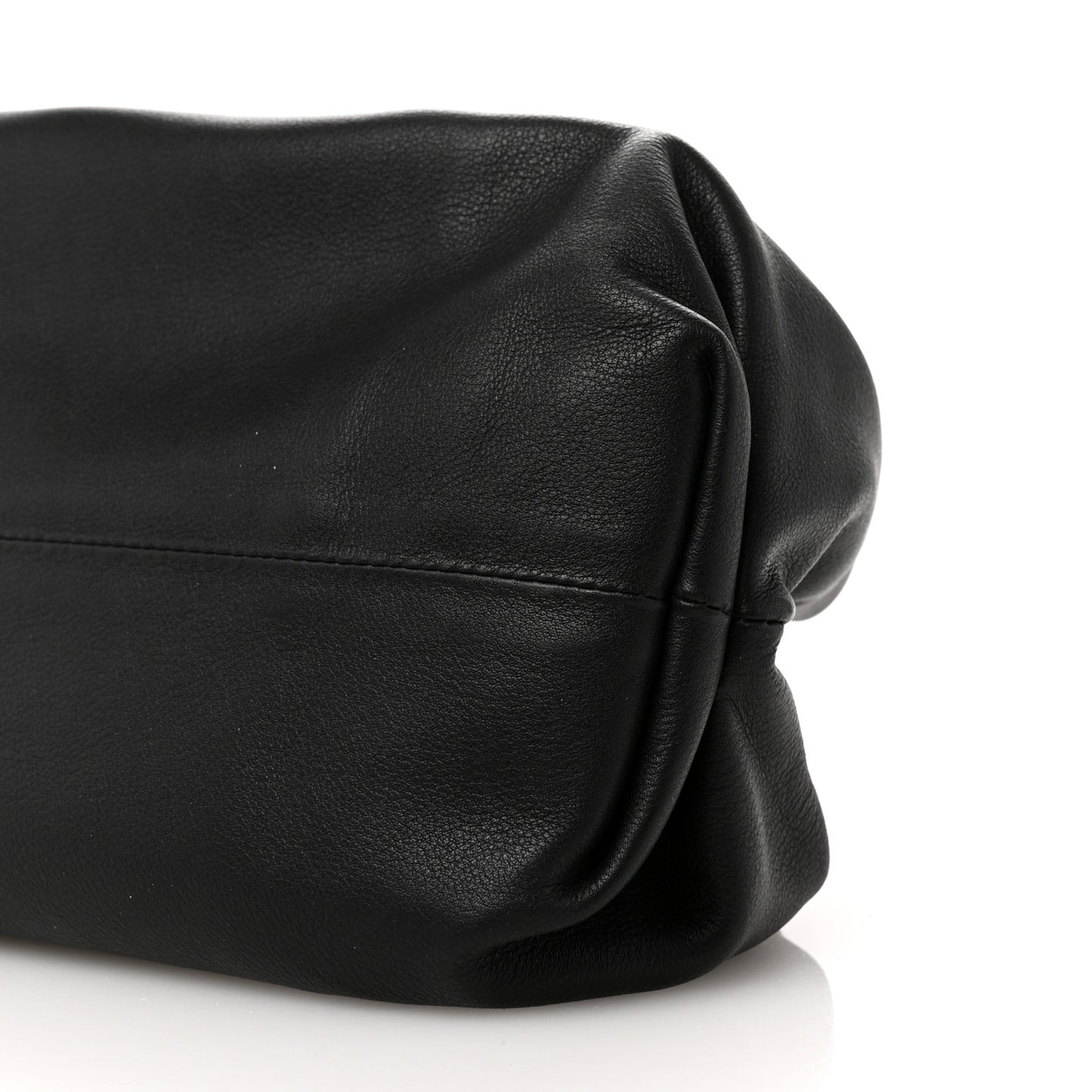 Smooth Butter Calf The Pouch Oversized Clutch Black